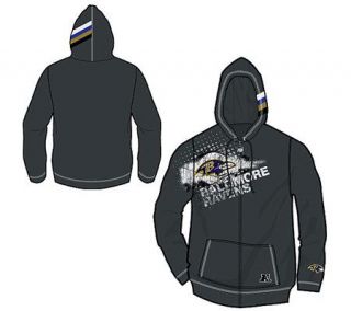 NFL Baltimore Ravens Womens Distressed HoodedSweatshirt —