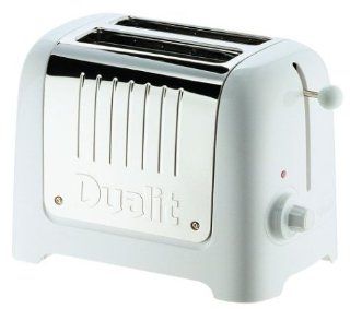 Dualit 25373 Lite 2 Slice Toaster, Soft Touch White Kitchen & Dining