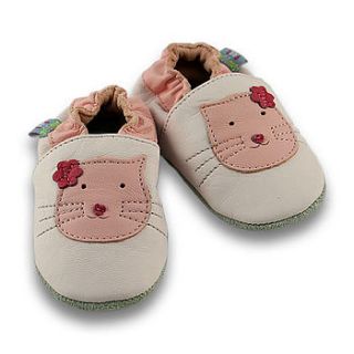 soft leather kitten baby shoes by auntie mims