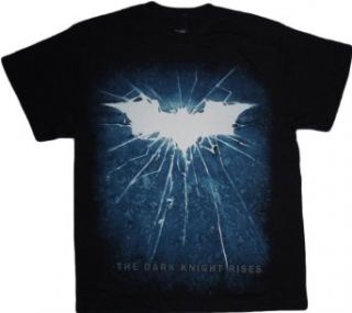 Batman The Dark Knight Rises Movie Shattered Bat Symbol T Shirt Clothing