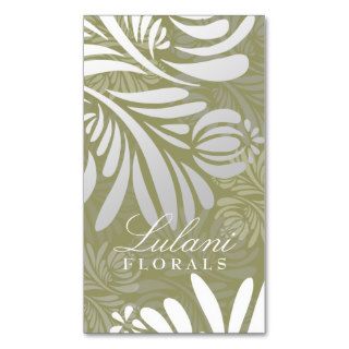 311 EXOTIC FLORAL GREEN BUSINESS CARDS