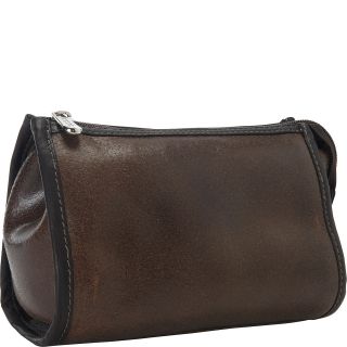 Piel Vintage Leather Tear Drop Cosmetic Bag