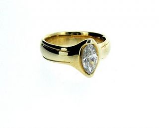 gold cubic zirconia ring by will bishop jewellery design