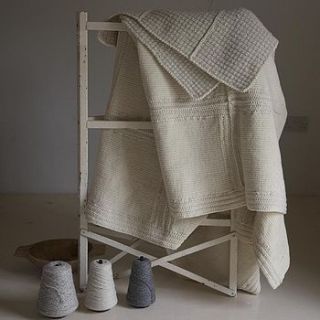 knitted patchwork throw by blodwen general stores