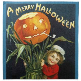 Ellen H. Clapsaddle A Merry Halloween Cloth Napkins