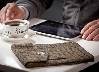 harris tweed cover for ipad by jock and morag