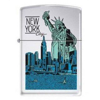 Zippo "Statue of Liberty New York Skyline" High Polish Chrome Lighter, 4790 Health & Personal Care