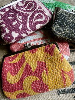 vintage indian quilt fabric purse by tamara fogle