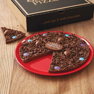 'happy father's day' chocolate pizza by the gourmet chocolate pizza co.