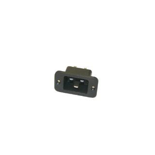 Interpower 83030410 IEC 60320 C20 Power Inlet With Solder Tabs, IEC 60320 C20 Socket Type, Black, 16A/20A Rating, 250VAC Rating