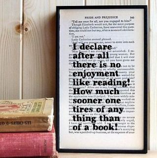 pride and prejudice quote wall art by bookishly