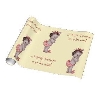 A Little Princess is on Her Way Baby Shower Gift Wrap Paper