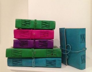 ethical eco hand made leather journals by ethical trading company