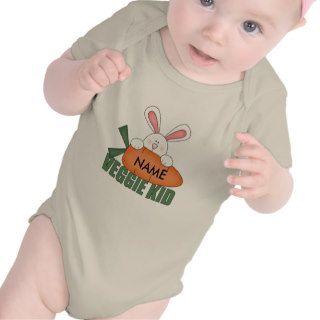 Custom Veggie Kid Rabbit Organic Baby T Shirt