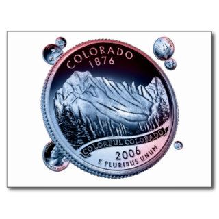 Colorado coin   handful postcard