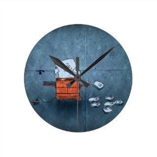 Abstract Cool Paper Guy Copies Wall Clocks