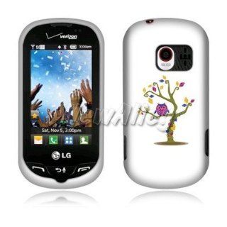 Hard Plastic Snap on Cover Fits LG VN271 AN271 UN271 Extravert Owls Square T Mobile Cell Phones & Accessories