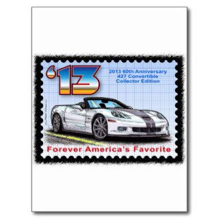 2013 Corvette 60th Anniversary Convertible Post Card