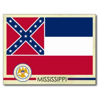 Mississippi State Flag and Seal Post Cards