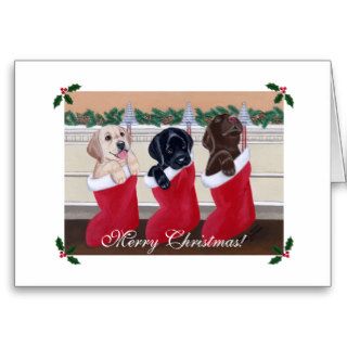 Labrador Retriever Puppies Christmas Cards
