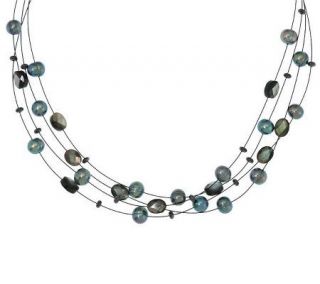 Honora Cultured Pearl and Mother of Pearl Multi Strand Necklace —