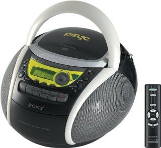Sony CFD E90PS Psyc CD Radio Cassette Recorder Boombox (Black)   Players & Accessories