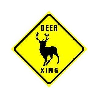 DEER CROSSING sign * street animal hunt buck   Yard Signs