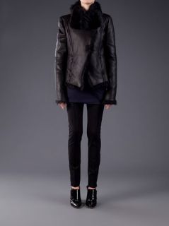 Plein Sud Fur Collar Leather Jacket   Anastasia Boutique