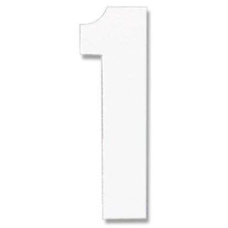 Chartpak 01036 Vinyl Numbers/Letters, 1 in., White   Presentation And Display Boards