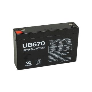 UPG Sealed Lead-Acid Battery — AGM-type, 6V, 7 Amps, Model# UB670  Automotive Batteries