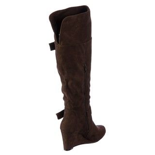 R2 by Report Women's 'Mackenzie' Brown Wedge Buckle Boots FINAL SALE R2 By Report Boots