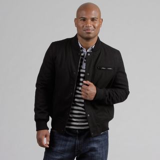 Black Rivet Men's Varsity Wool Blend Jacket Black Rivet Jackets
