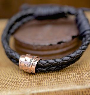 copper black scroll tie bracelet by joulberry