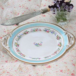 vintage blue floral plate by magpie living