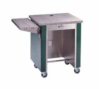 Piper Products R2 CS 5010 36 in Cashier Stand w/ Drawer & Lock, Open Body, Mobile, Modular, Gentiane Blue, Each Kitchen & Dining