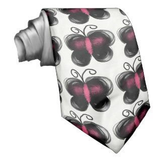 dark butterfly necktie