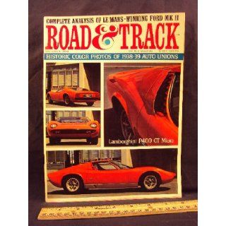 1966 66 October ROAD and TRACK Magazine, Volume 18 Number # 2 (Features Road Test On Fiat 850 Coupe, Lamborghini 400 GT, & Jaguar LKE 2+2 + Ford GT Mark II and Type D Auto Union Photos) Road and Track Books