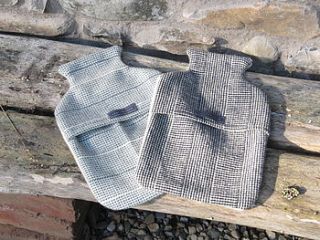wool hot water bottle cover by laura's loom