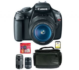 Canon EOS Rebel T3 DSLR Camera w/ 3 Lenses andAccessories —