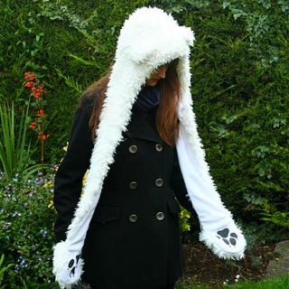 ladies faux fur hood with scarf by raffique
