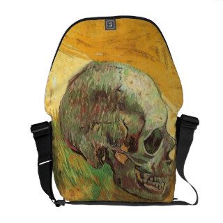 Skull, Vincent van Gogh, Vintage Impressionism Art Commuter Bags