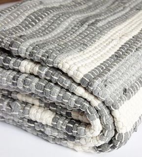 scandinavian cotton rug grey, 140x200 cm by bimbily