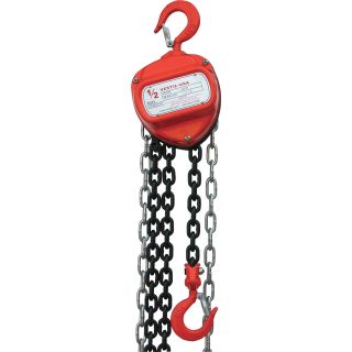 Vestil Hand Chain Hoist — 1/2-Ton Lift Capacity, Model#  HCH-1-10  Manual Gear Chain Hoists