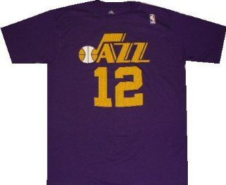 Utah Jazz John Stockton 1988 Adidas Name and Number Net Print Throwback Shirt  Sports Fan T Shirts  Sports & Outdoors