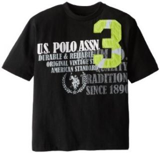 U.S. Polo Assn. Boys 8 20 Short Sleeve Graphic Crew Neck Jersey T Shirt Clothing