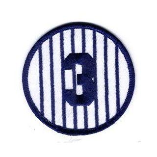 New York Yankees Babe Ruth Retired Number 3 Patch   3" Round Sports & Outdoors