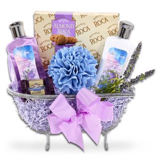 Alder Creek Gift Baskets Lavender Relax and Enjoy Gift Basket for Mom Alder Creek Gift Baskets Bath Gift Baskets
