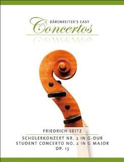 Seitz, Fritz   Student Concerto Number 2 in G Major, Opus 13. For Violin and Piano. Barenreiter's Musical Instruments