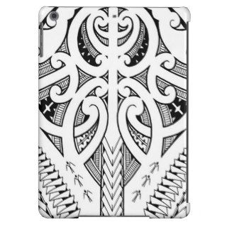 Maori tattoo design with bird elements iPad air case