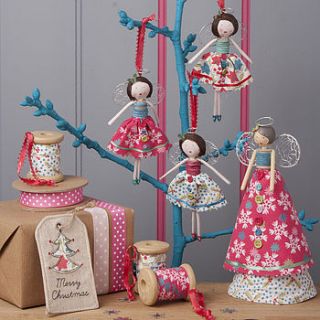 vintage fabric christmas fairy by the contemporary home